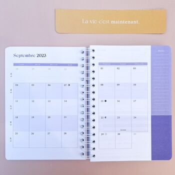 Agenda 2023 / 2024 - Motif - Rose et mauve 4