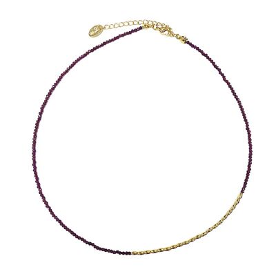 Fine beaded necklace - Bordeaux