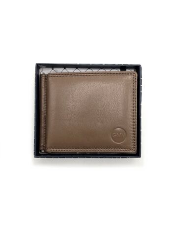Portefeuille en cuir véritable, marque GMV, art. GMV80-24 7