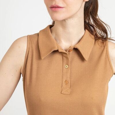 TOLBIAC camel tank top