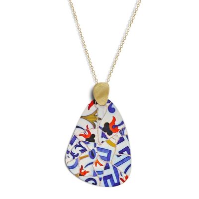 Pendentif Trench Bleu