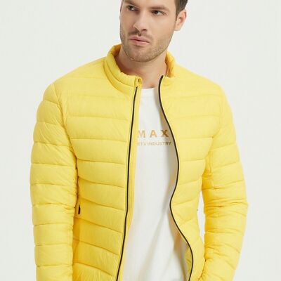 Padded jacket with high collar LIGHT YELLOW