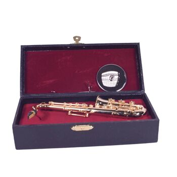 Mini saxophone ténor miniature avec support et étui 2