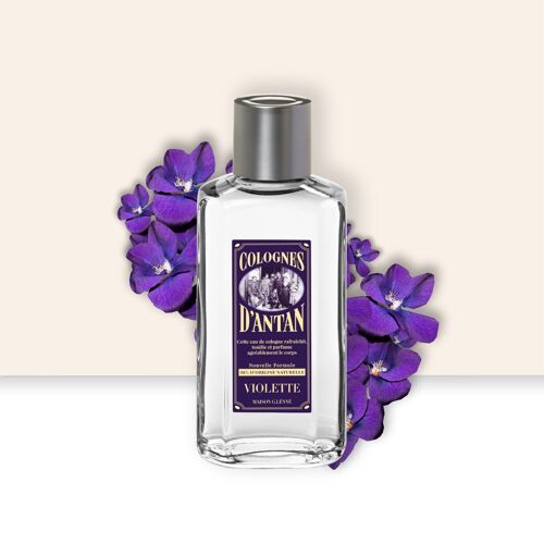 COLOGNES D'ANTAN - PARFUM - Eau de Cologne "Violette" - 98% NATUREL (245ml) - FÊTE DES MÈRES