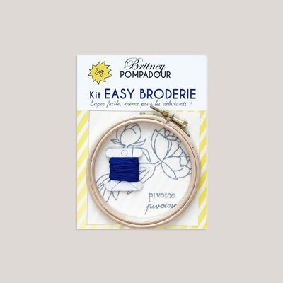 EINFACHES STICKEREI-Set – Pfingstrose – Britney POMPADOUR