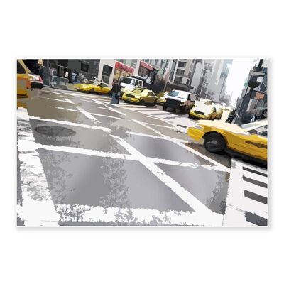 Brushed New York Crossing Art Print 50x70cm