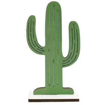 6 figurines en bois Cactus 8x15,5 cm 1