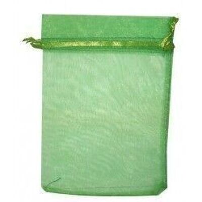 20 Bolsas organza 15x24cm - Verde hierba