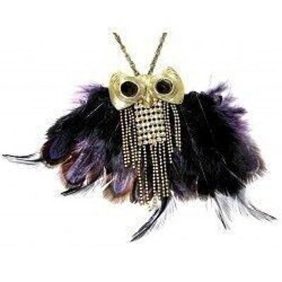 3 Colgantes buhos funky plumas - 3 Colgantes/charms