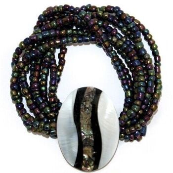 3 bracelets perles et nacres - zèbre 1