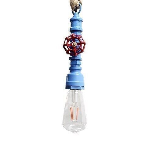 Lámpara tubería color azul