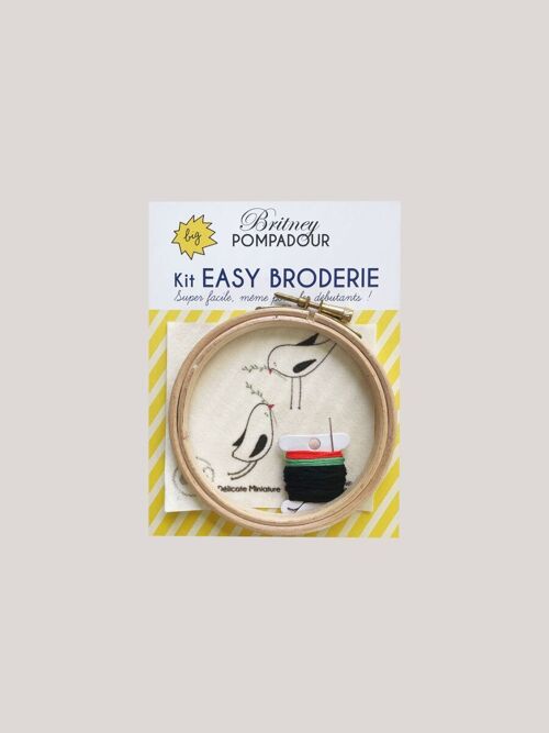 Kit EASY BRODERIE - Les Amoureux - Délicate miniature  x Britney POMPADOUR