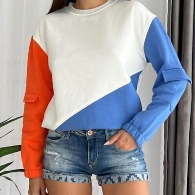 Sweatshirt with ORANGE print - KUNA