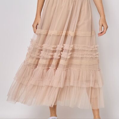 LONG TULLE SKIRT - FM611