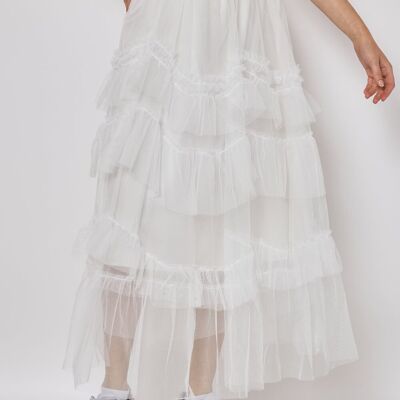 LONG TULLE SKIRT - FM612