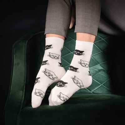 Smiling Cat Cotton Socks