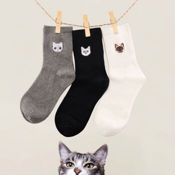 Chaussettes En Coton Chat Grognon 4