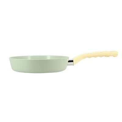 Celadon frying pan 20cm in aluminum induction wood effect handle