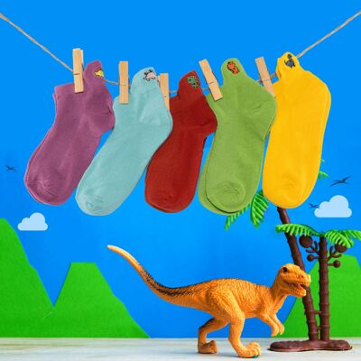Scatola di calzini di dinosauro per bambini e neonati (confezione da 5)
