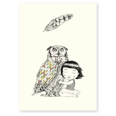 Owl poster A5