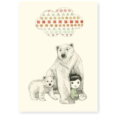 Póster A5 Oso Polar