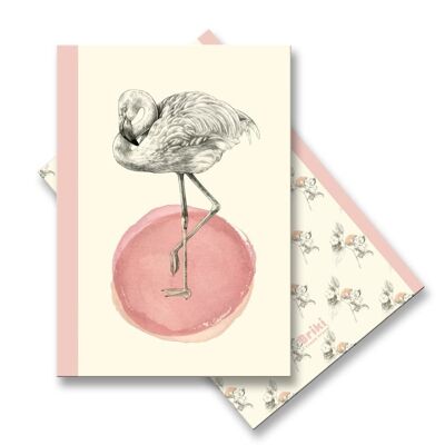 Flamingo-A6-Notizbuch