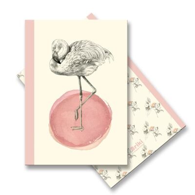 Carnet A6 Flamant Rose