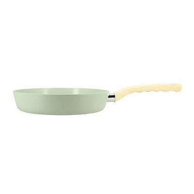 Poele celadon 24cm en aluminium induction poignée effet bois