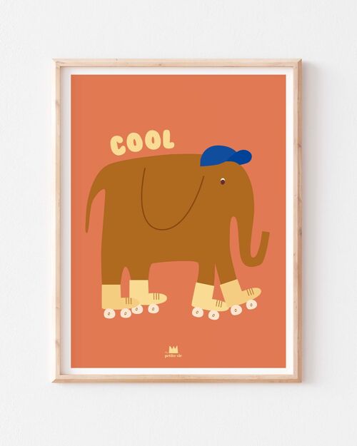 Affiche - décoration enfant - Cool éléphant