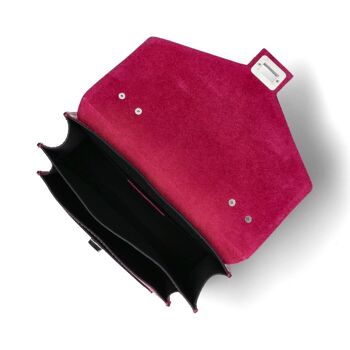 Sac cuir Lauria - Fushia 4