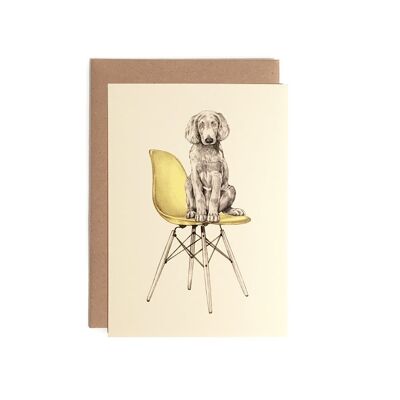 Dog-Eames postcard + envelope
