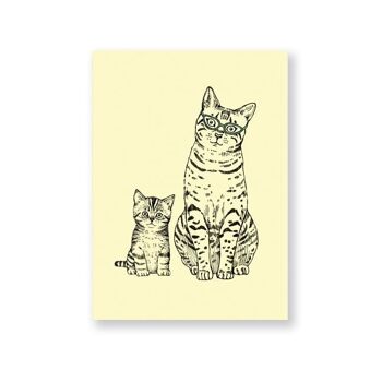 Carte postale Maman et Chaton 1