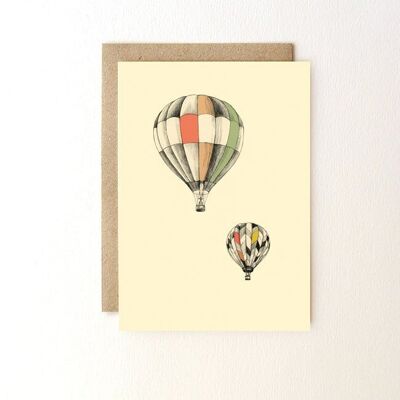 Cartolina mongolfiera + busta