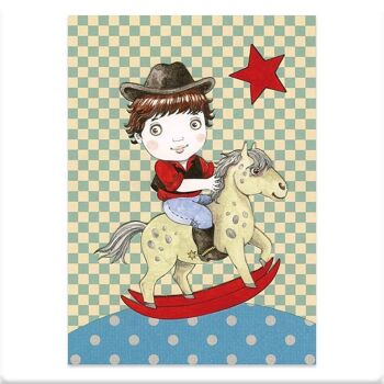 Carte postale petit cowboy 1