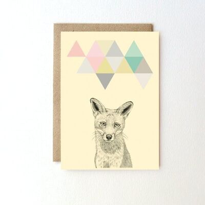 Fuchs-Postkarte + Umschlag