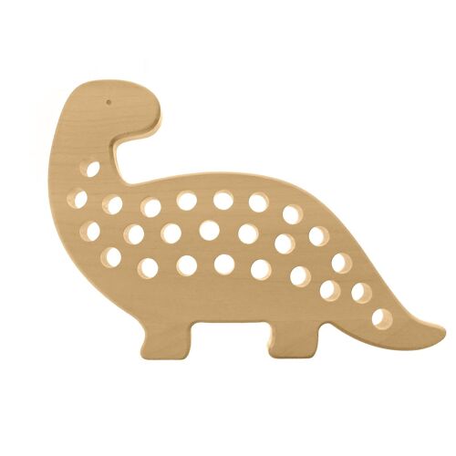 Dino / Jouet de laçage en bois d’érable
 / Maple lacing toy. Dino