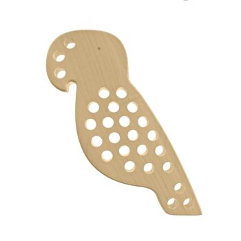 Perroquet / Jouet de laçage en bois d’érable
 / Maple lacing toy. Parrot 1