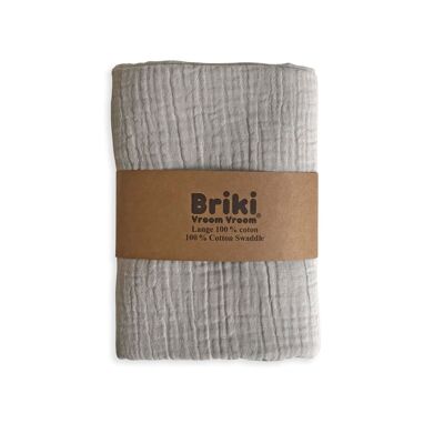 Gray cotton swaddle