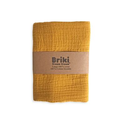 Mustard cotton swaddle