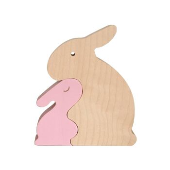 Puzzle Lapin rose 1