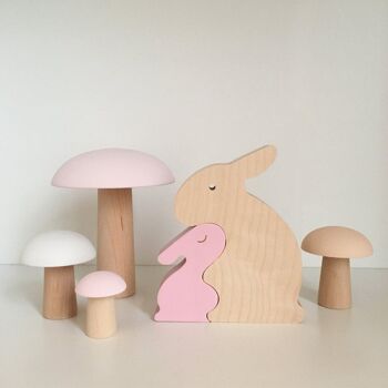 Puzzle Lapin rose 2
