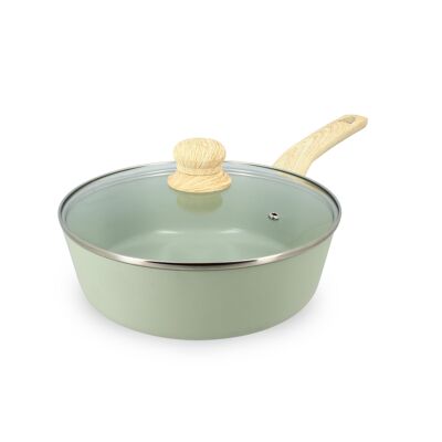 Celadon frying pan 24cm in induction aluminum with glass lid