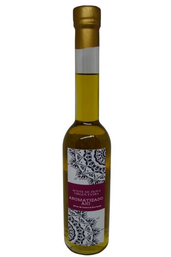 Huile d'olive extra vierge aromatisée à l'ail