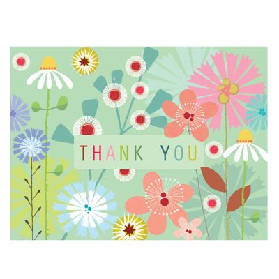 TW501 Mini tarjeta de agradecimiento floral