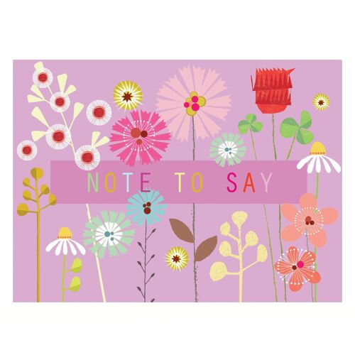 TW507 Mini Floral Note To Say Card