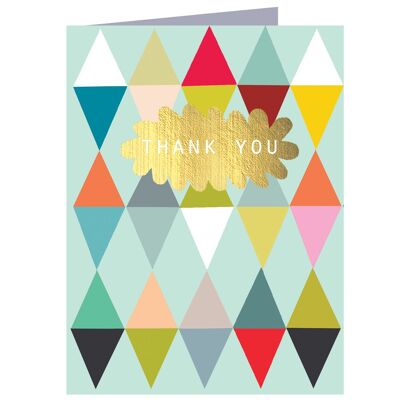 TW204 Mini Gold Foiled Thank You Card