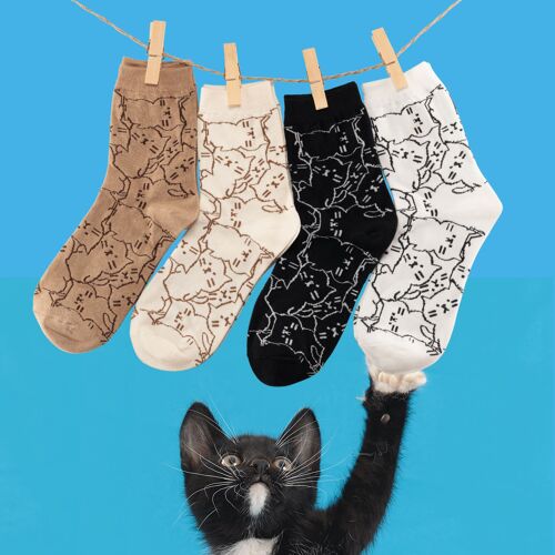 Coffret Chaussettes Chaton (Lot x4)