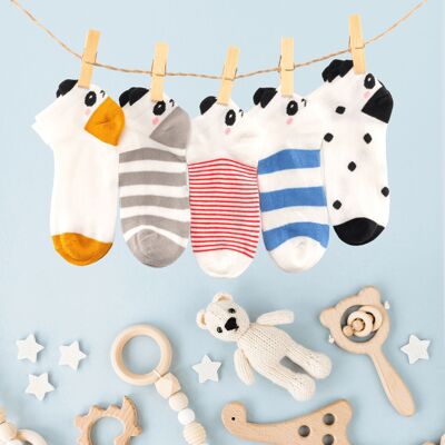 Coffret Chaussettes Panda Enfants & Bébés (Lot x5)