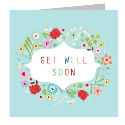 FL30 Floral Get Well Soon Carte