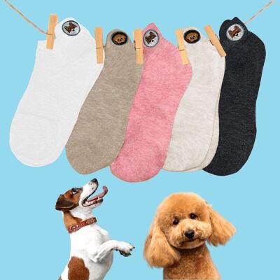 Coffret Chaussettes Languette Chiot (Lot x5)